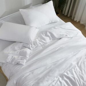 DŌZ by SIJO King Bamboo Sheet Set White 4pc Cooling 16” Deep Pocket NWT